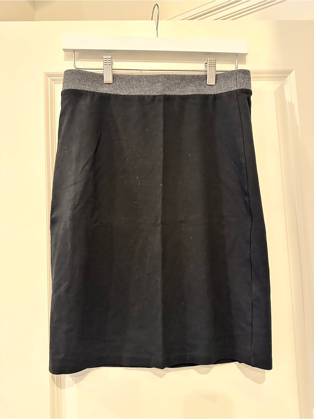 Banana Republic Black Pencil Skirt with Gray Waistband